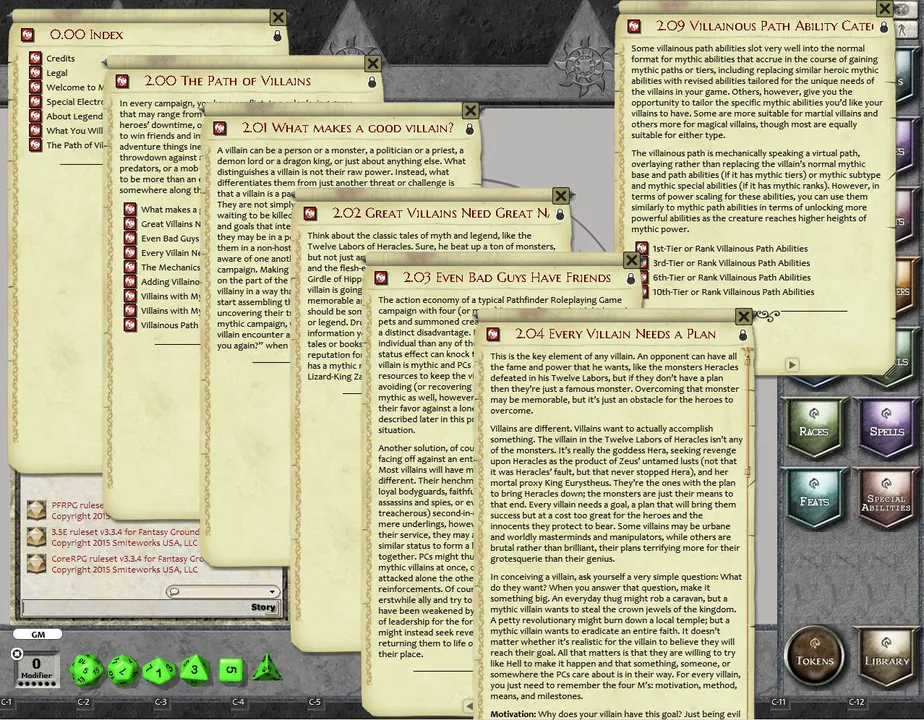 Fantasy Grounds - Path of Villians (PFRPG) Screenshot 2