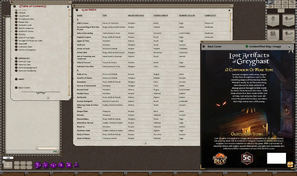 Fantasy Grounds - Lost Artifacts of Greyghast (5E) Screenshot 0