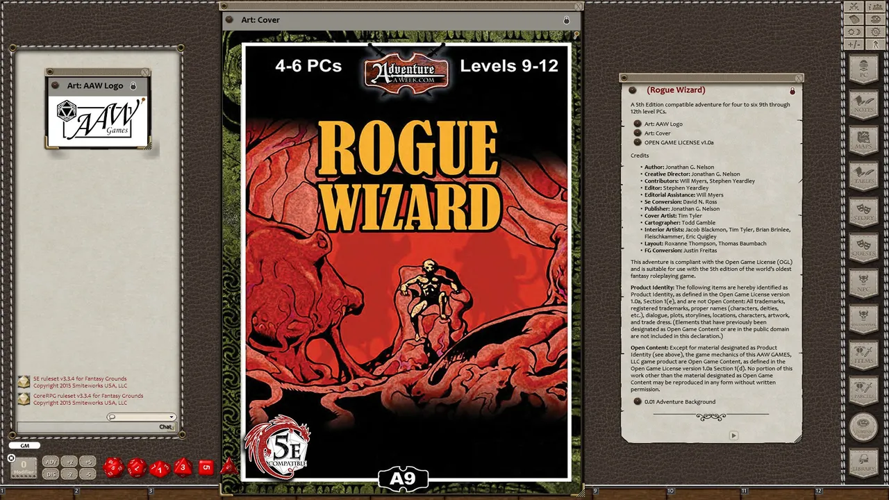 Fantasy Grounds - A09: Rogue Wizard (5E) Screenshot 0