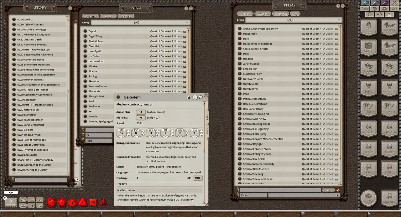 Fantasy Grounds - Quests of Doom 4: A little knowledge (5E) Screenshot 1