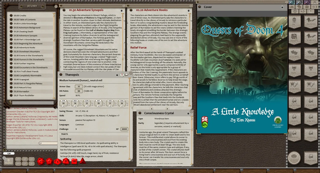 Fantasy Grounds - Quests of Doom 4: A little knowledge (5E) Screenshot 2