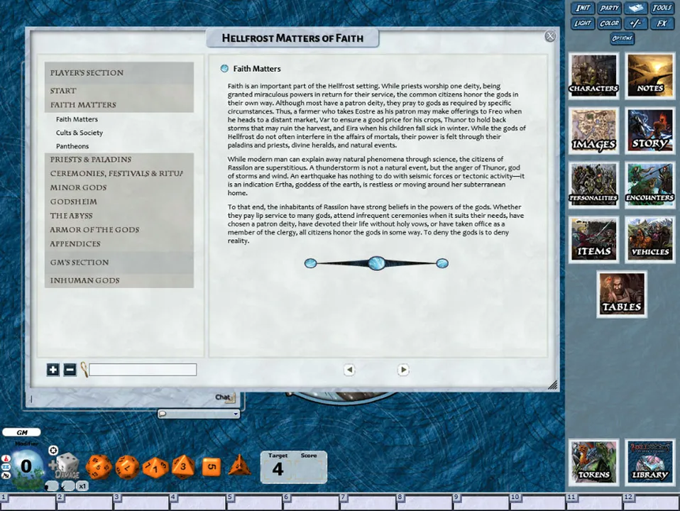 Fantasy Grounds - Hellfrost: Matters of Faith (Savage Worlds) Screenshot 2
