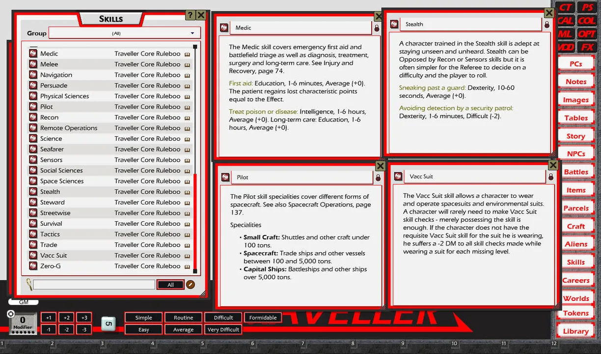 Fantasy Grounds - Traveller Mongoose 1E Ruleset (Traveller 1E Mongoose) Screenshot 14