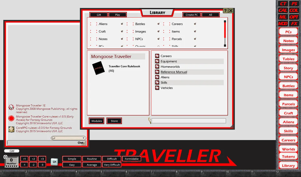 Fantasy Grounds - Traveller Mongoose 1E Ruleset (Traveller 1E Mongoose) Screenshot 2