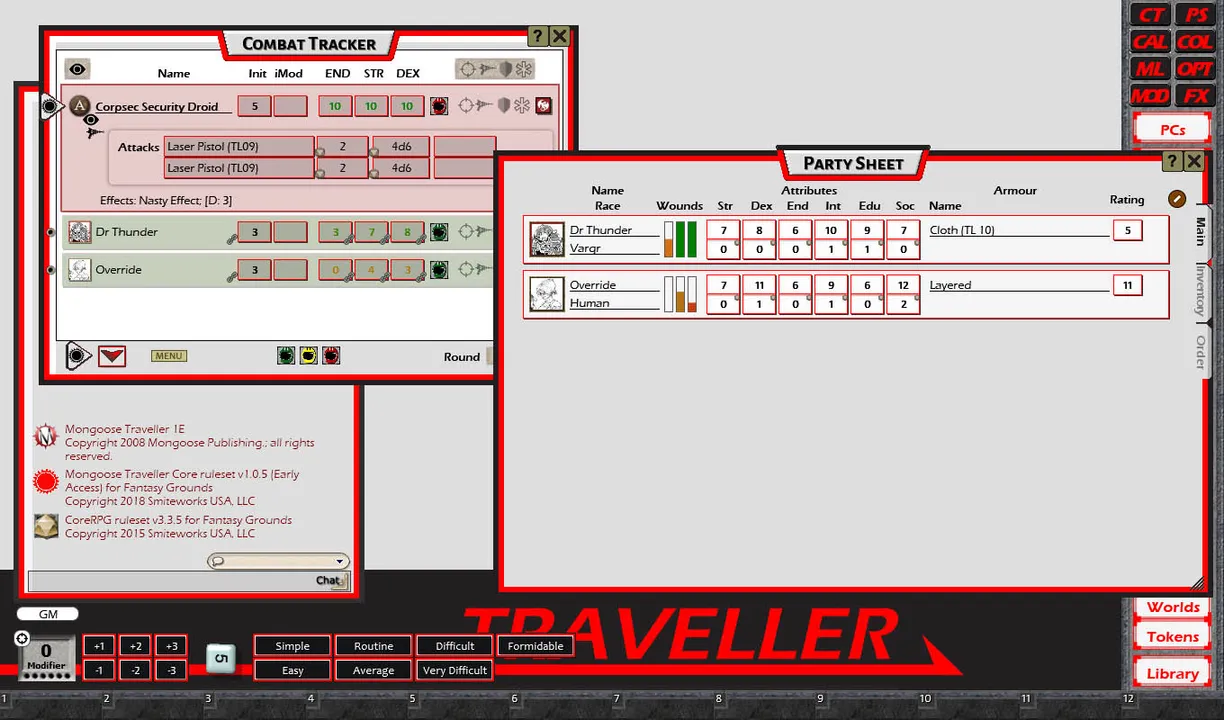 Fantasy Grounds - Traveller Mongoose 1E Ruleset (Traveller 1E Mongoose) Screenshot 0
