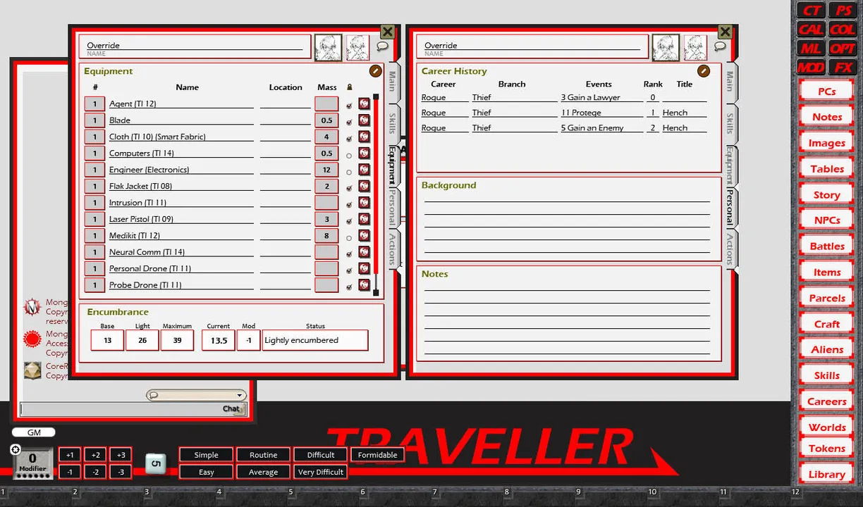 Fantasy Grounds - Traveller Mongoose 1E Ruleset (Traveller 1E Mongoose) Screenshot 11