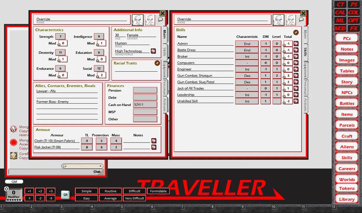 Fantasy Grounds - Traveller Mongoose 1E Ruleset (Traveller 1E Mongoose) Screenshot 9