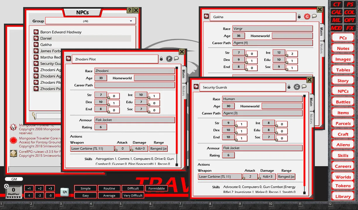 Fantasy Grounds - Traveller Mongoose 1E Ruleset (Traveller 1E Mongoose) Screenshot 10