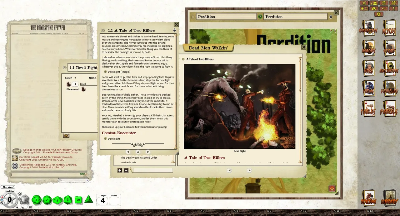 Fantasy Grounds - Deadlands Reloaded: Dead Men Walkin' (Savage Worlds) Screenshot 2