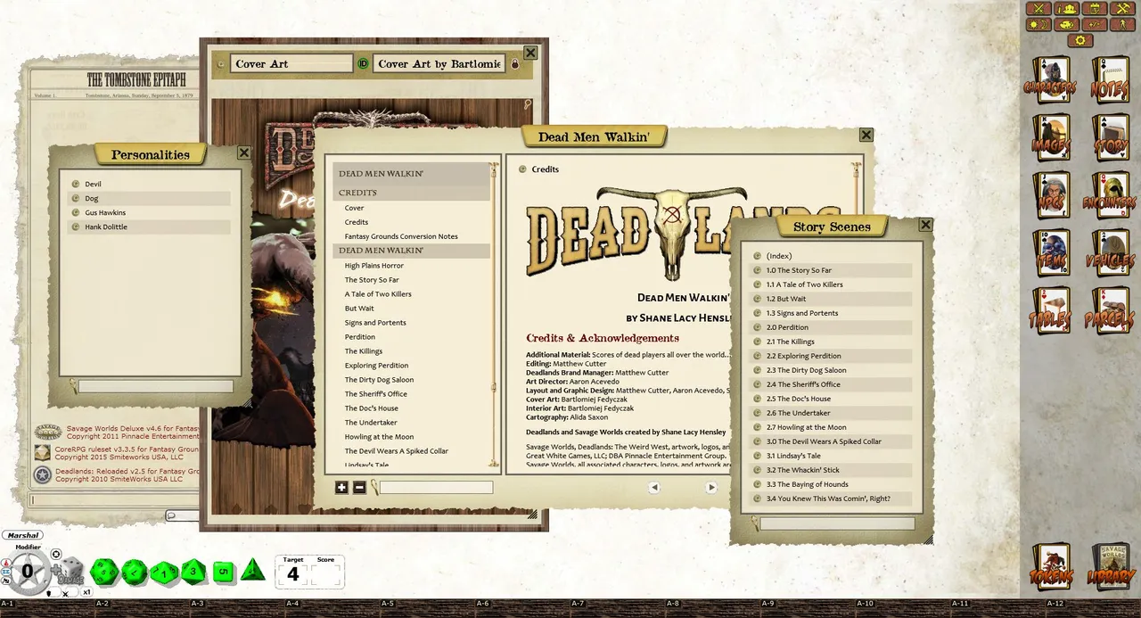 Fantasy Grounds - Deadlands Reloaded: Dead Men Walkin' (Savage Worlds) Screenshot 0