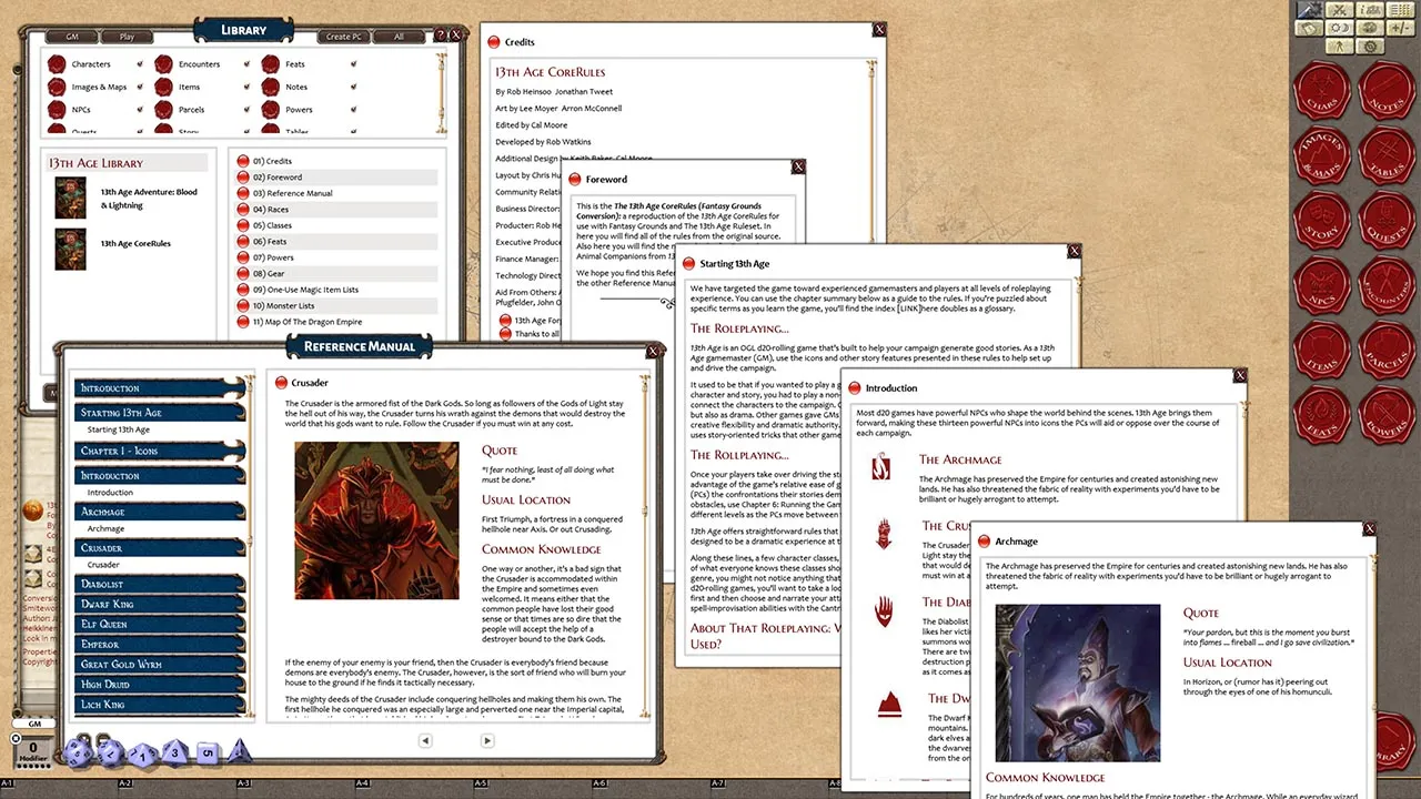 Fantasy Grounds - 13th Age Ruleset (13th Age) Screenshot 0