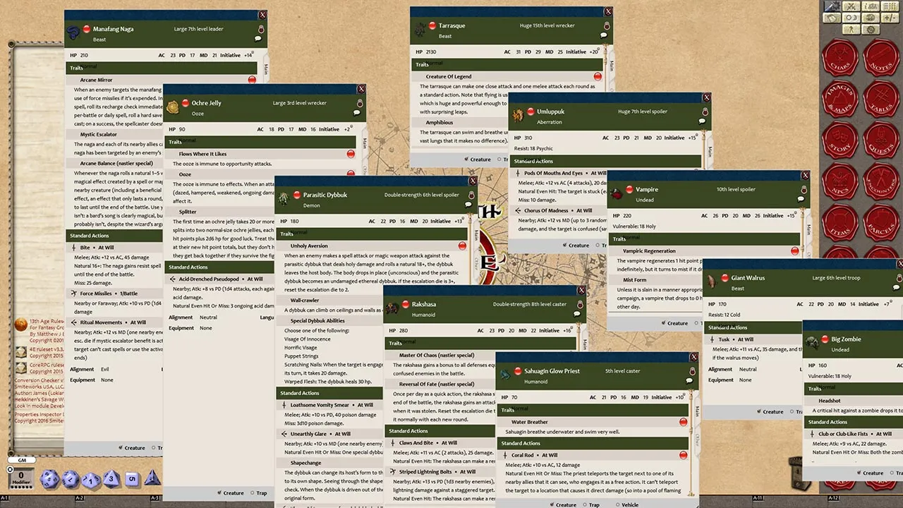 Fantasy Grounds - 13th Age Bestiary (13th Age) Screenshot 1