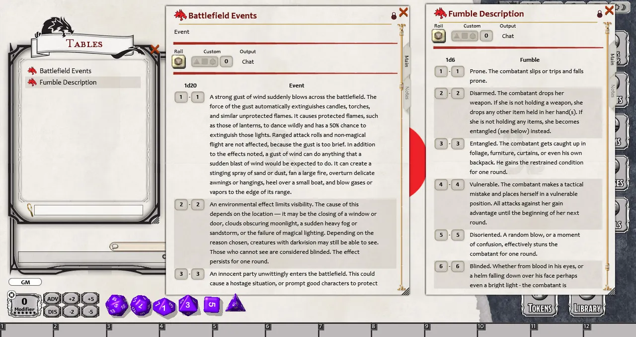 Fantasy Grounds - Battlefield Events (5E) Screenshot 2