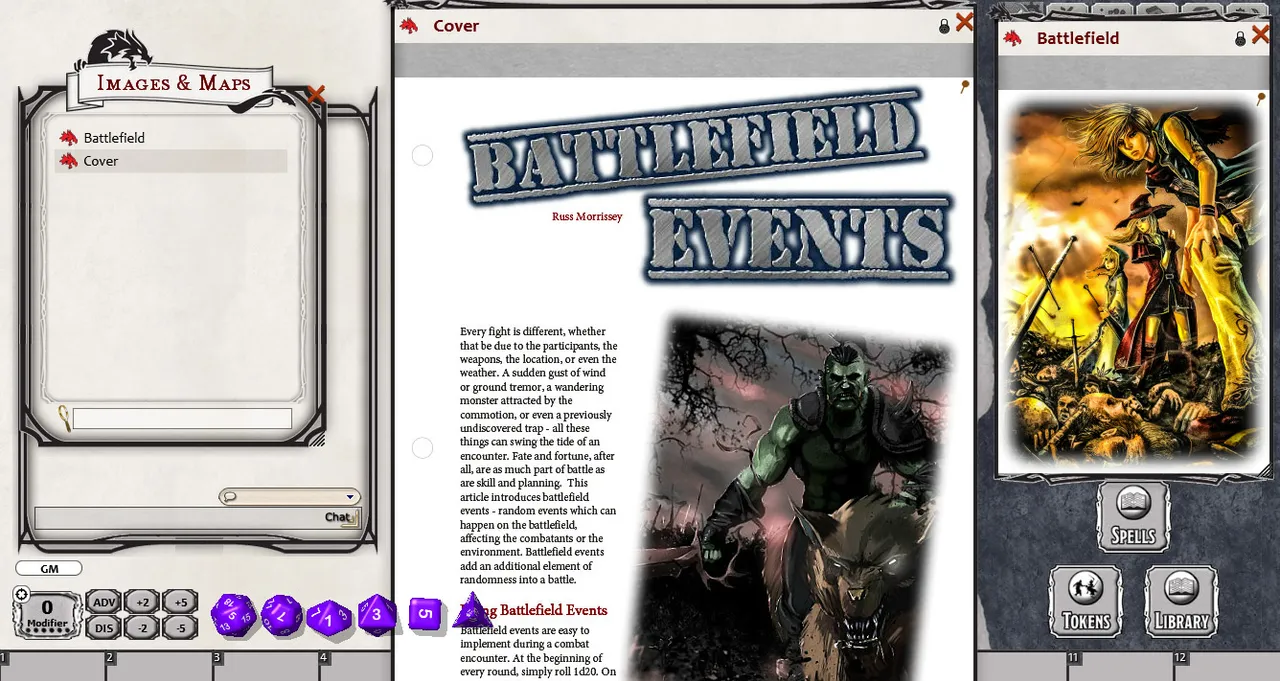 Fantasy Grounds - Battlefield Events (5E) Screenshot 3