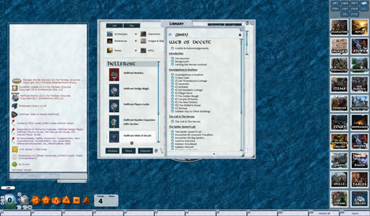Fantasy Grounds - Hellfrost: Web of Deceit (Savage Worlds) Screenshot 1