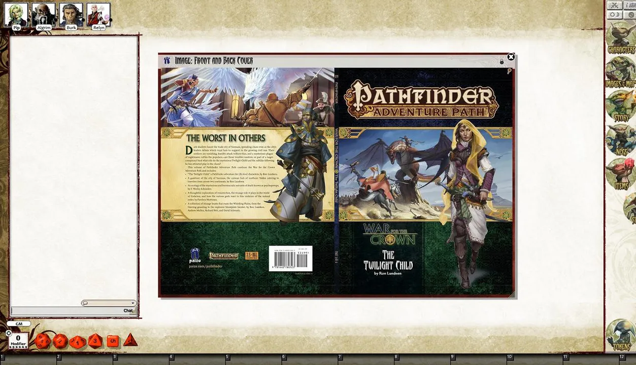 Fantasy Grounds - Pathfinder RPG - War for the Crown AP 3: The Twilight Child (PFRPG) Screenshot 1
