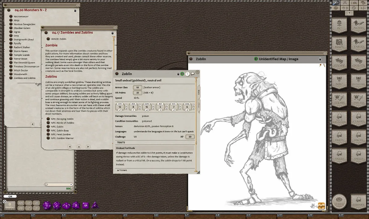 Fantasy Grounds - Nerzugal's Extended Bestiary (5E) Screenshot 1