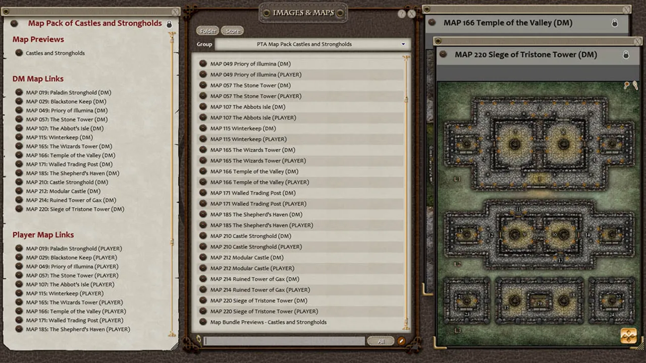 Fantasy Grounds - Paths to Adventure: Castles and Strongholds (Map Packs) Screenshot 0