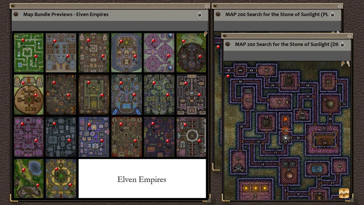 Fantasy Grounds - Paths to Adventure: Elven Empires (Map Pack) Screenshot 1