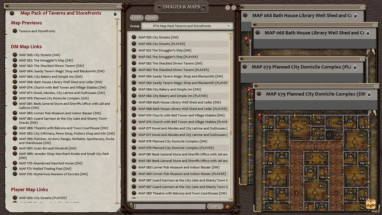 Fantasy Grounds - Paths to Adventure: Taverns and Storefronts (Map Pack) Screenshot 3