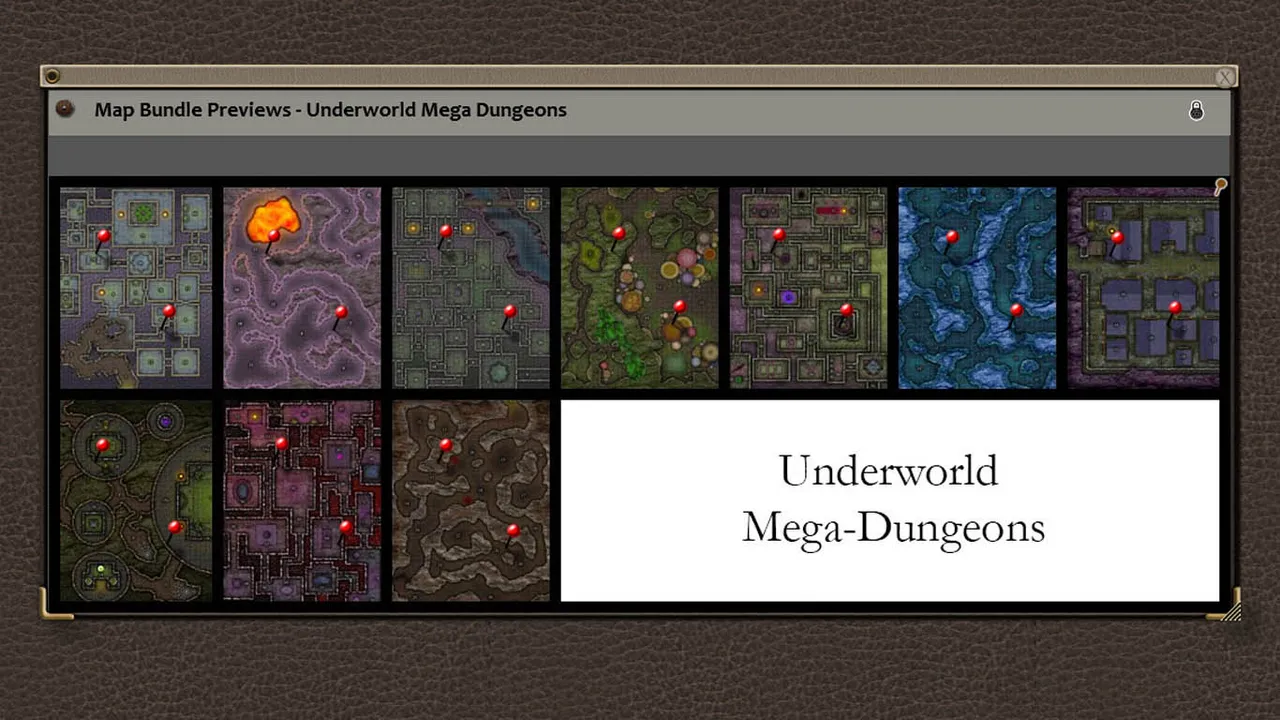 Fantasy Grounds - Paths to Adventure: Underworld Mega-Dungeons (Map Pack) Screenshot 0