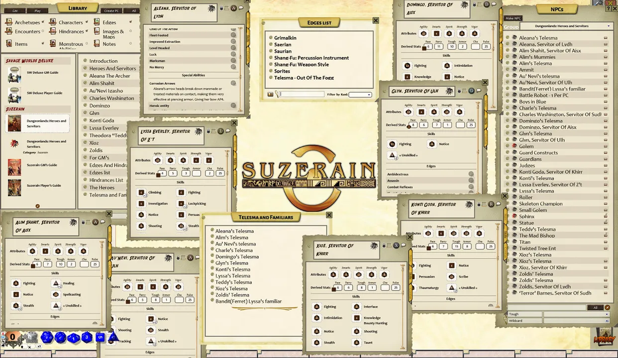 Fantasy Grounds - Dungeonlands: Heroes And Servitors (Savage Worlds) Screenshot 3