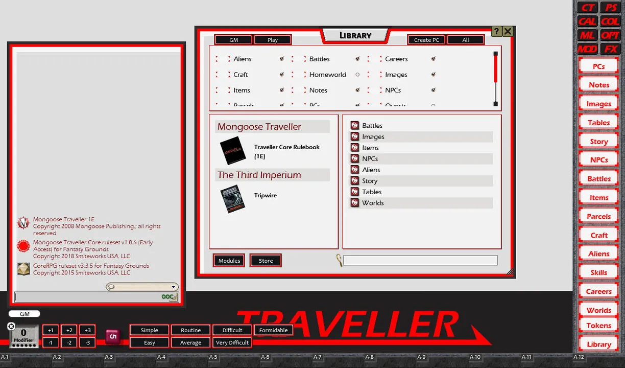 Fantasy Grounds - Tripwire (Mongoose Traveller 1E) Screenshot 0