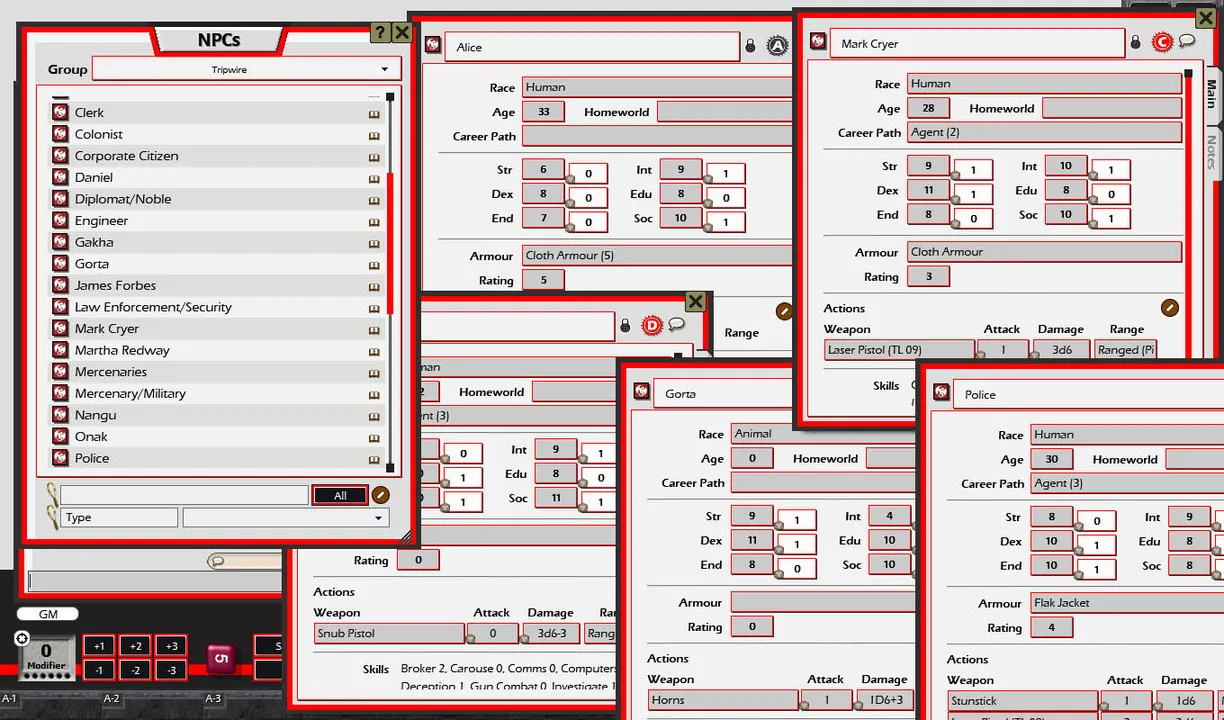 Fantasy Grounds - Tripwire (Mongoose Traveller 1E) Screenshot 3