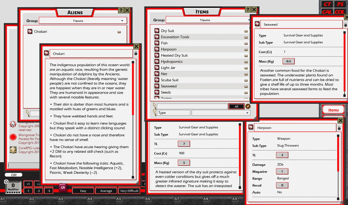 Fantasy Grounds - Tripwire (Mongoose Traveller 1E) Screenshot 1