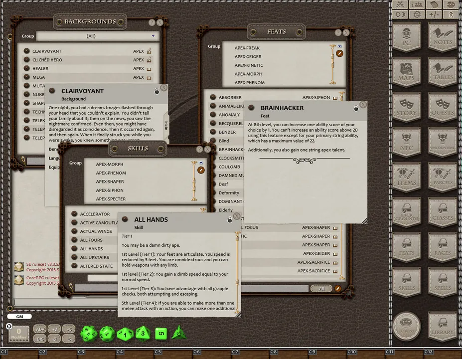 Fantasy Grounds - Apex (5E) Screenshot 1