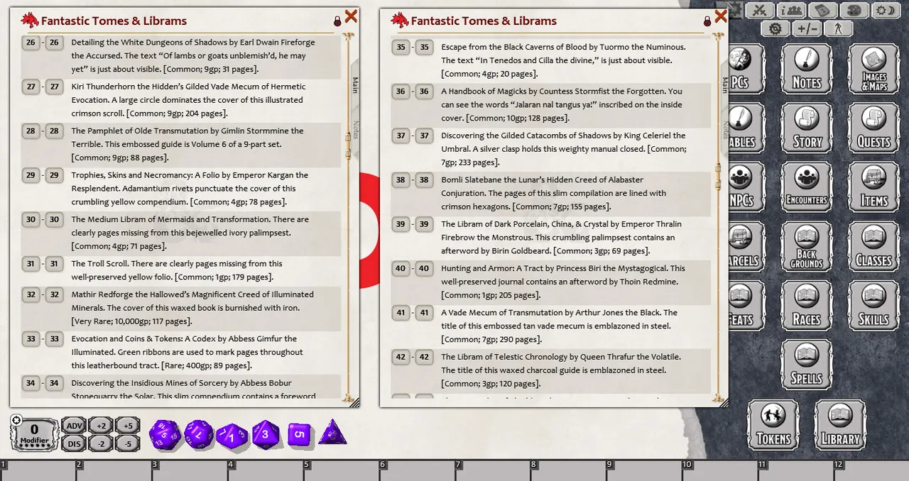 Fantasy Grounds - En5ider: Fantastic Tomes & Librams (5E) Screenshot 3