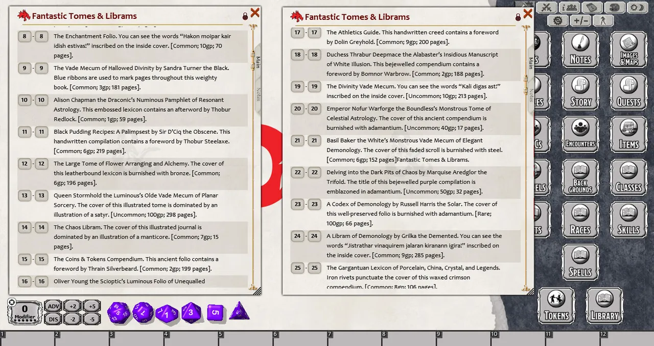 Fantasy Grounds - En5ider: Fantastic Tomes & Librams (5E) Screenshot 2