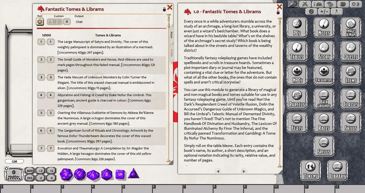 Fantasy Grounds - En5ider: Fantastic Tomes & Librams (5E) Screenshot 1