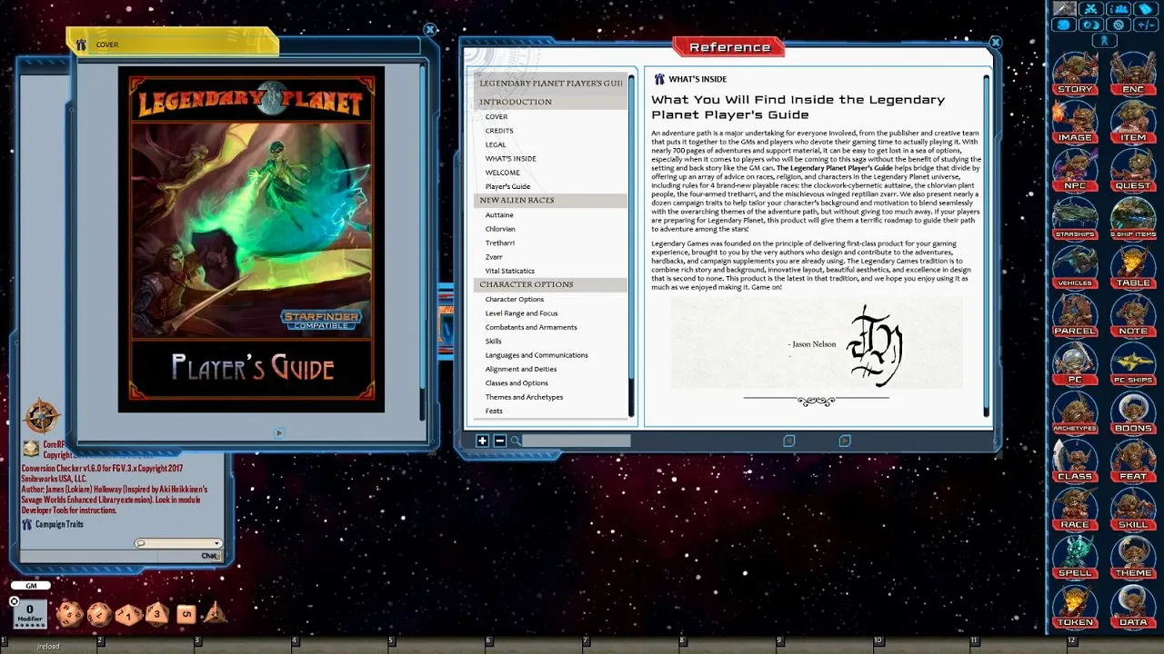 Fantasy Grounds - Legendary Planet Players Guide (SFRPG) Screenshot 0