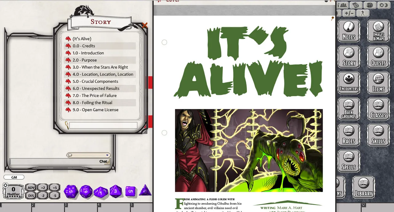 Fantasy Grounds - En5ider: Its Alive (5E) Screenshot 1