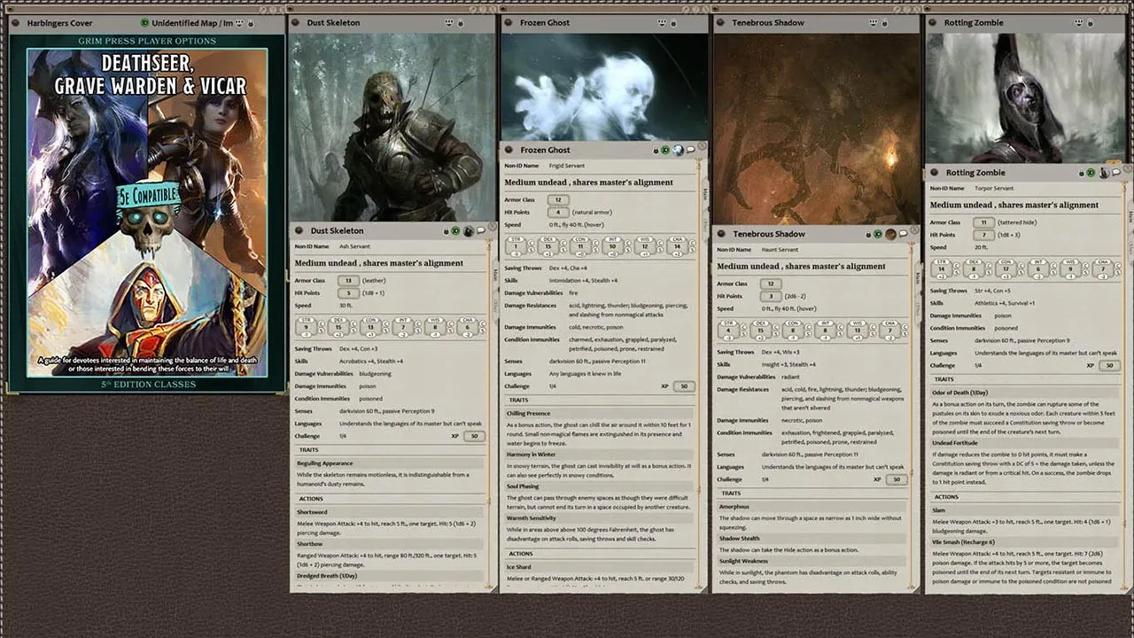 Fantasy Grounds - Harbingers of Life & Death: Deathseer, Pale Master, and Vicar Class Pack (5E) Screenshot 3