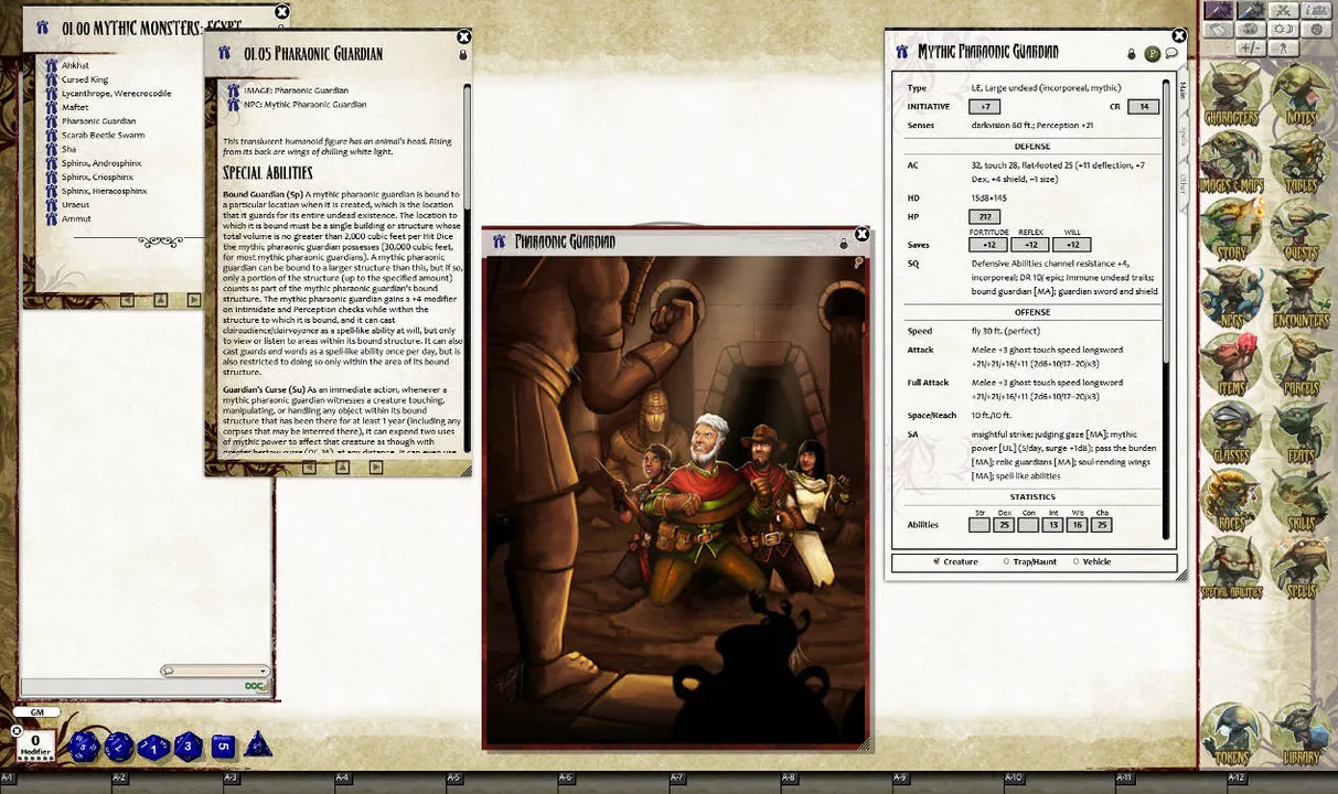 Fantasy Grounds - Mythic Monsters #34: Egypt (PFRPG) Screenshot 0