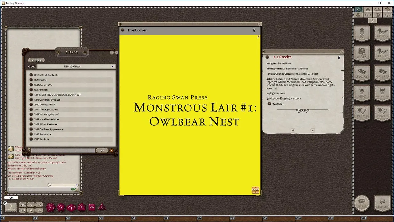 Fantasy Grounds - Monstrous Lair #1 Owlbear Nest (Any Ruleset) Screenshot 0