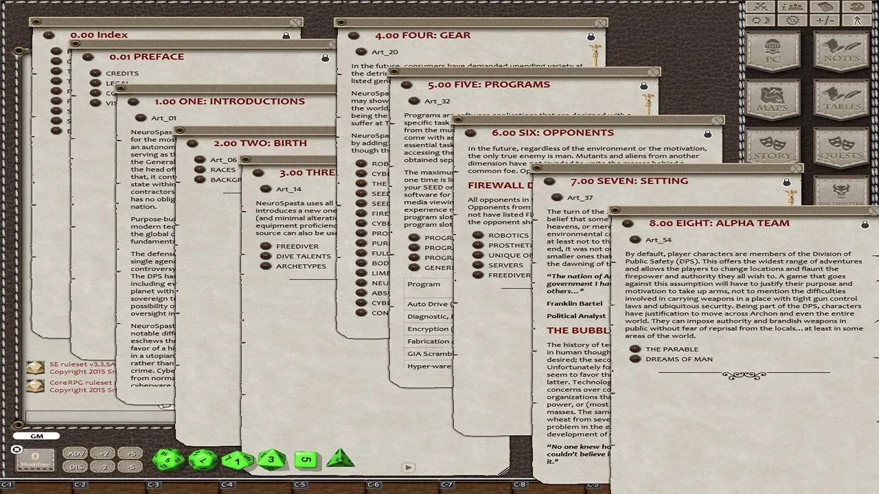 Fantasy Grounds - NeuroSpasta (5E) Screenshot 3