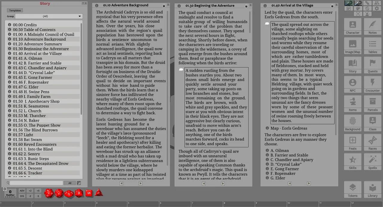 Fantasy Grounds - Quests of Doom 4: A Midnight Council of Quail (5E) Screenshot 0