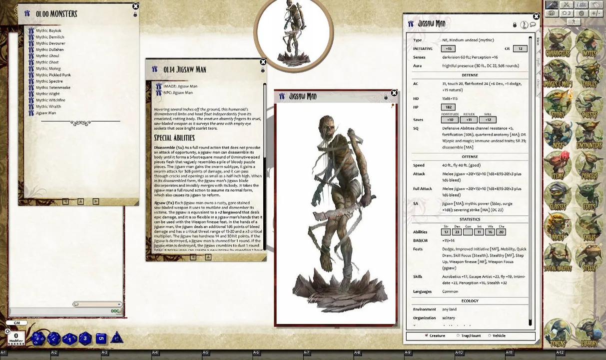 Fantasy Grounds - Mythic Monsters #9: Undead (PFRPG) Screenshot 1