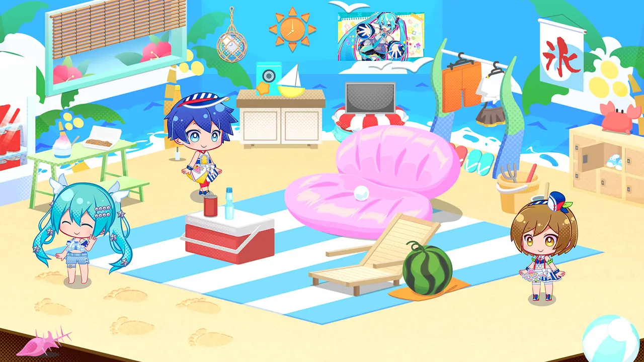 Hatsune Miku Logic Paint S+ Tropical Vacation Screenshot 3
