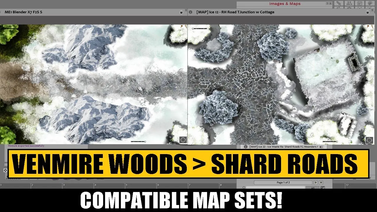 Fantasy Grounds - Meanders Map Pack: Shard Roads (Map Pack) Screenshot 2