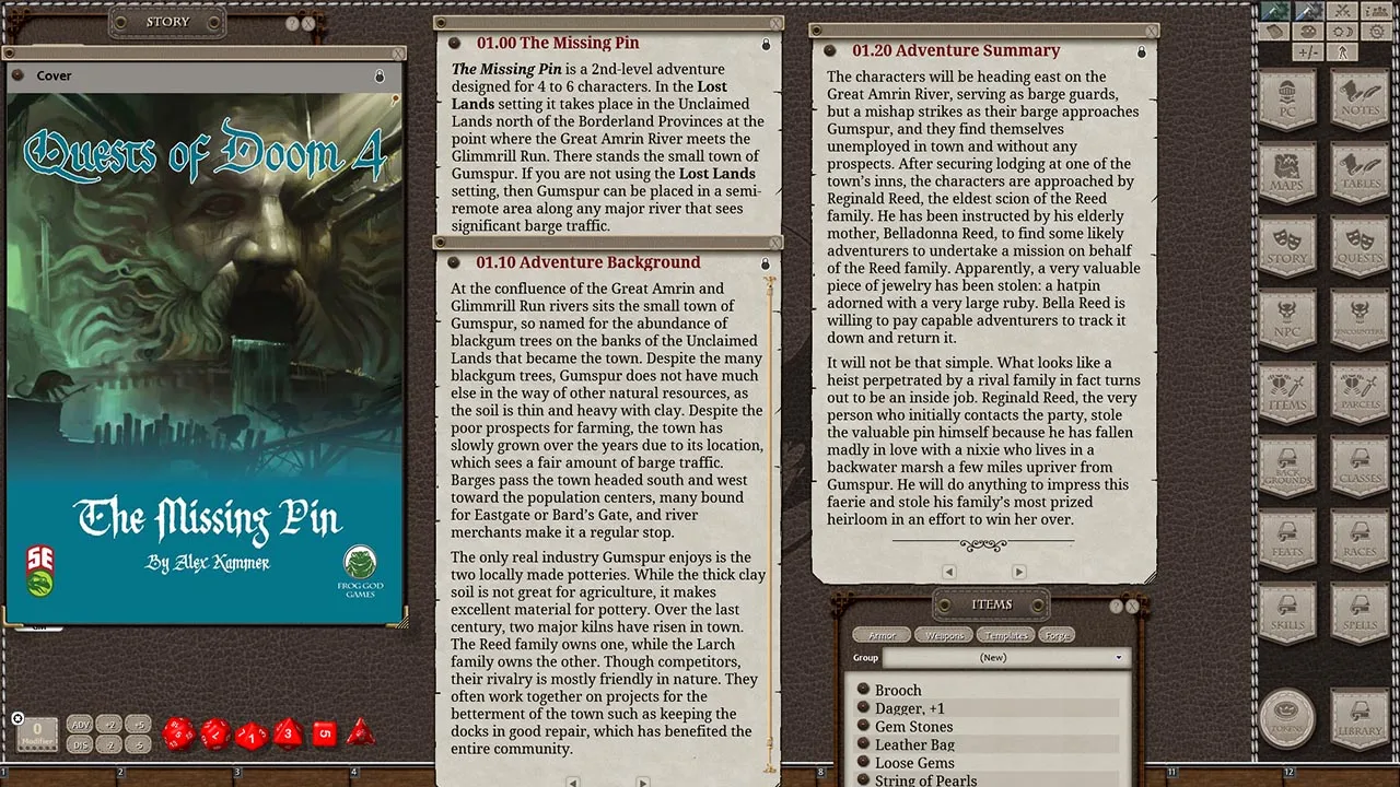 Fantasy Grounds - Quests of Doom 4: The Missing Pin (5E) Screenshot 2