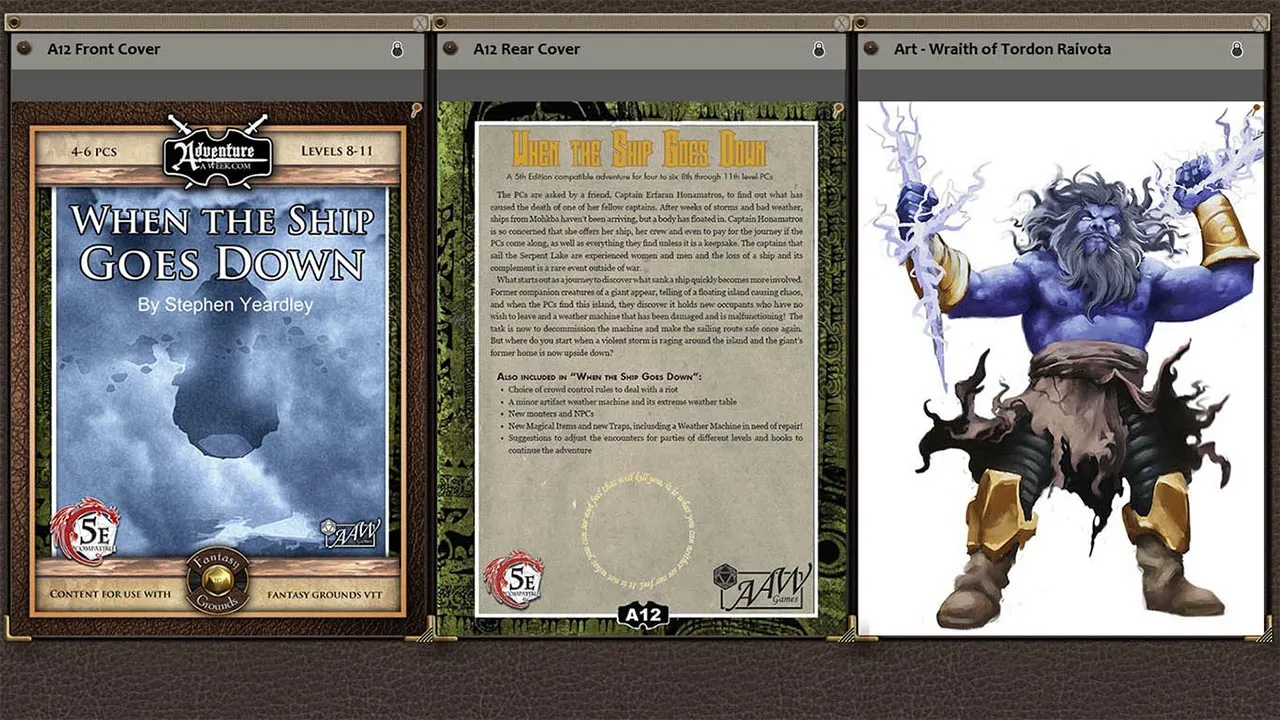 Fantasy Grounds - A12: When the Ship Goes Down (5E) Screenshot 1