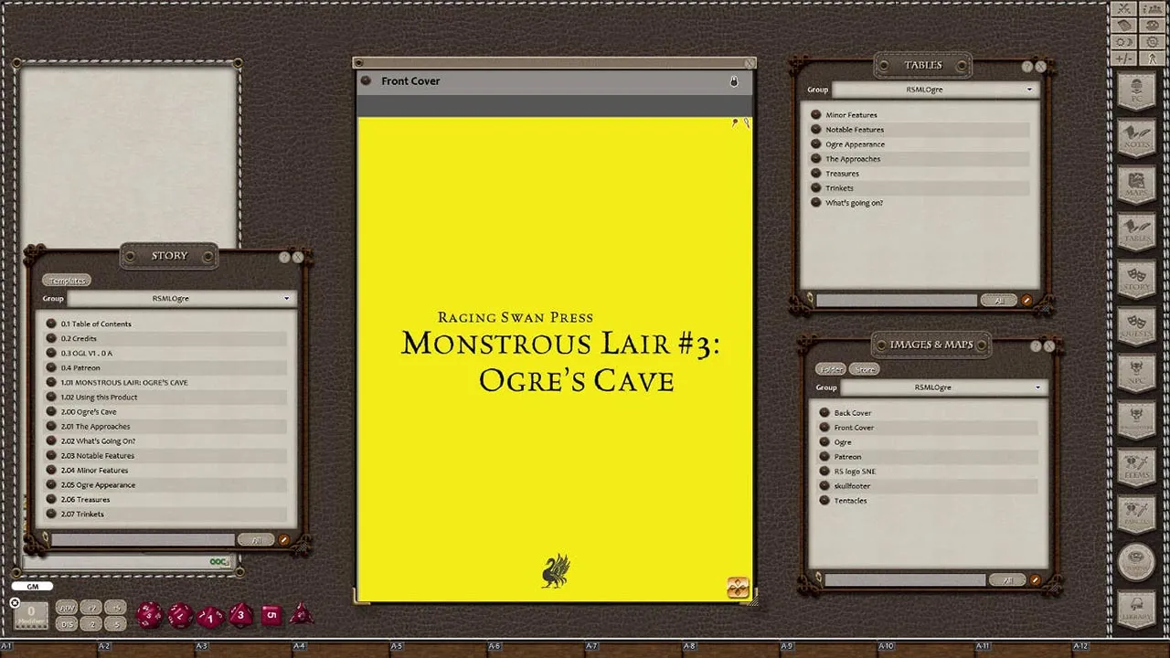Fantasy Grounds - Monstrous Lair #3: Ogre Cave (Map Pack) Screenshot 0