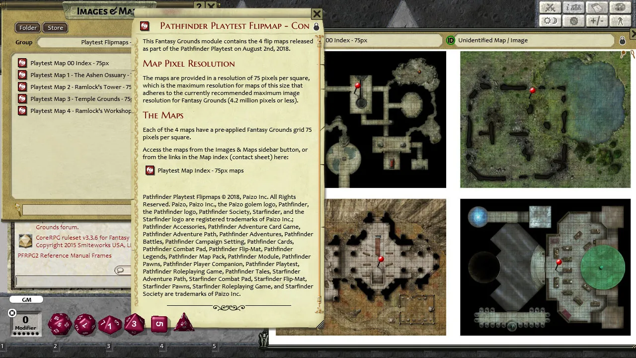 Fantasy Grounds - Pathfinder Playtest Map Pack (PFRPG) Screenshot 2