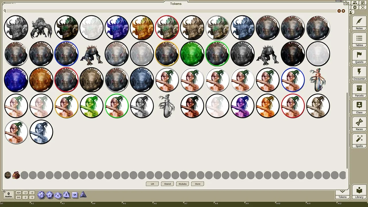 Fantasy Grounds - Creatures A-Z, Volume 5 (Token Pack) Screenshot 1