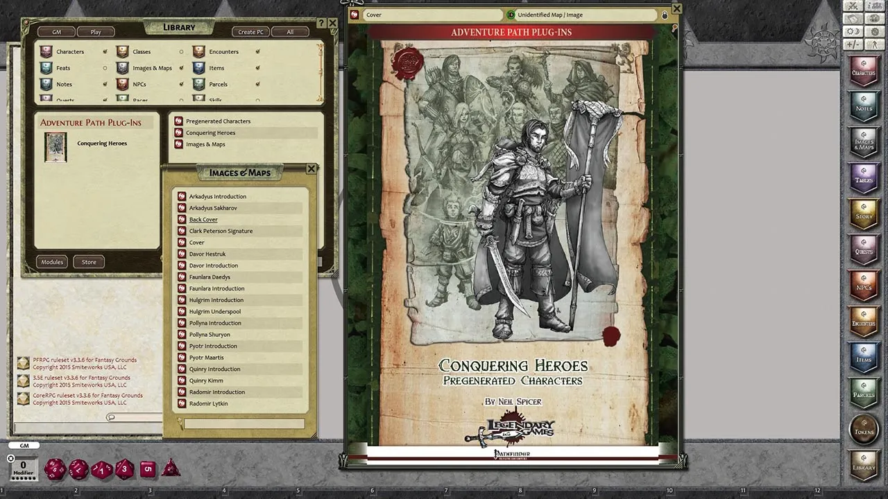 Fantasy Grounds - Conquering Heroes (PFRPG) Screenshot 2