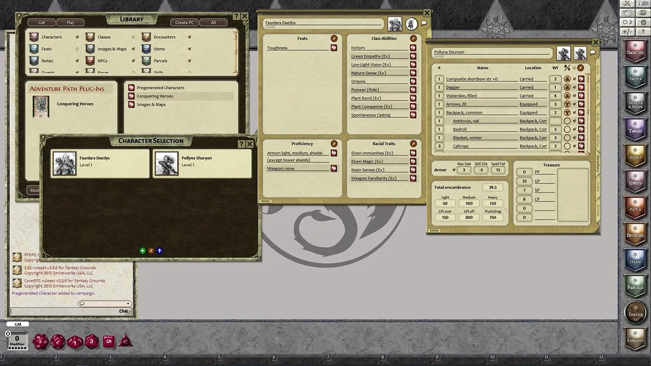 Fantasy Grounds - Conquering Heroes (PFRPG) Screenshot 3